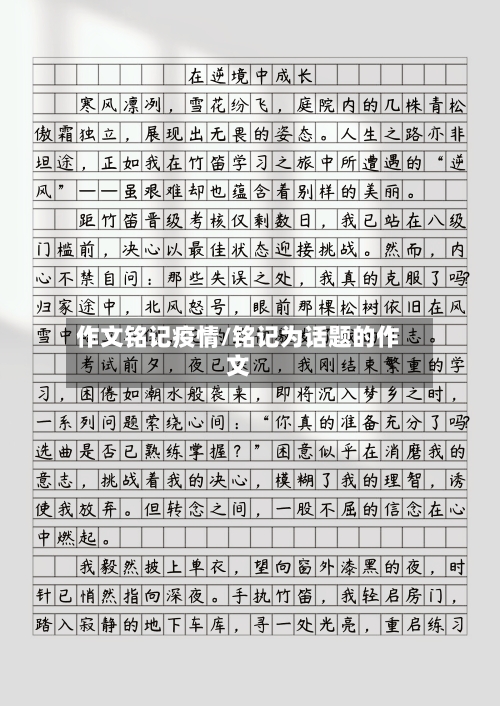 作文铭记疫情/铭记为话题的作文-第3张图片