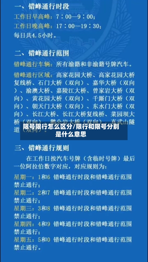 限号限行怎么区分/限行和限号分别是什么意思-第2张图片