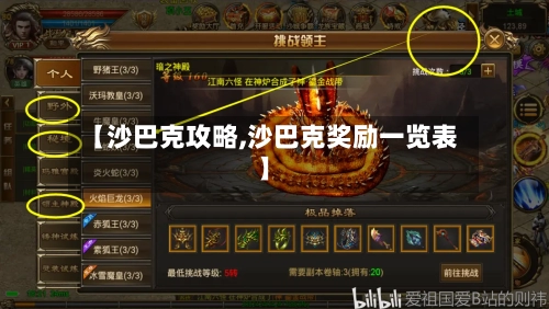 【沙巴克攻略,沙巴克奖励一览表】-第3张图片