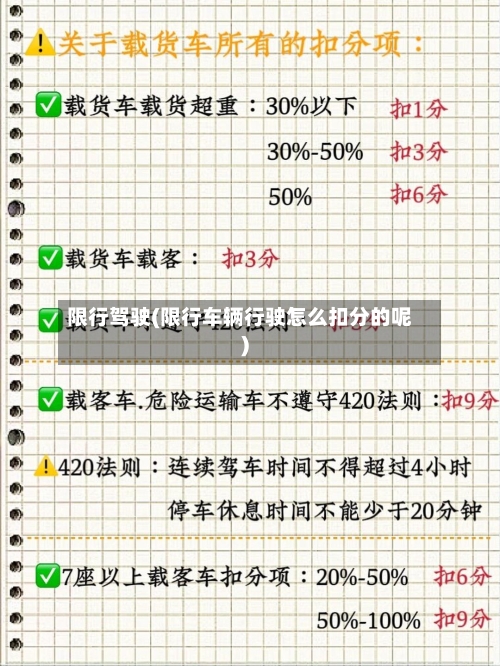 限行驾驶(限行车辆行驶怎么扣分的呢)-第2张图片