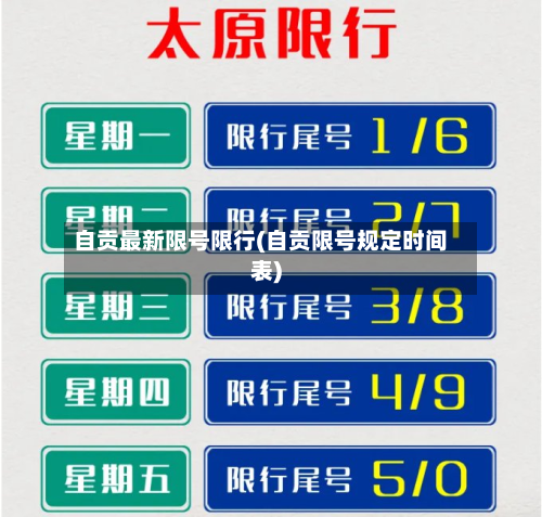 自贡最新限号限行(自贡限号规定时间表)-第2张图片