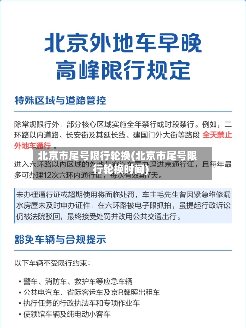 北京市尾号限行轮换(北京市尾号限行轮换时间)