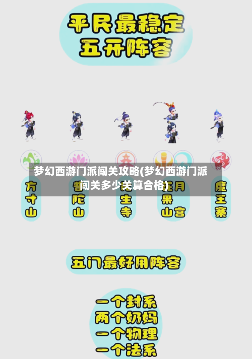 梦幻西游门派闯关攻略(梦幻西游门派闯关多少关算合格)