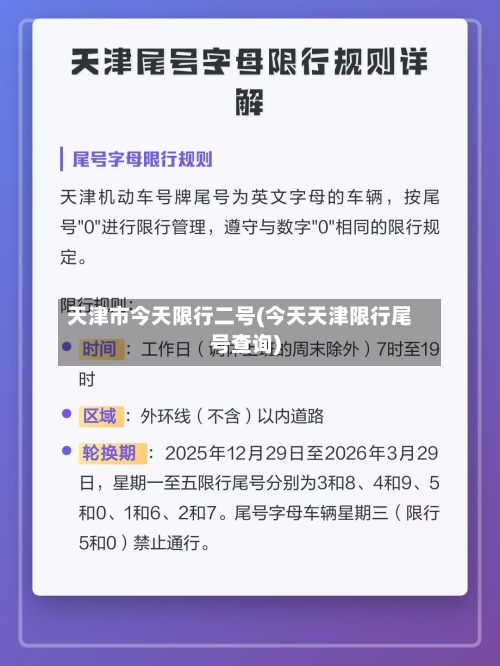 天津市今天限行二号(今天天津限行尾号查询)-第3张图片