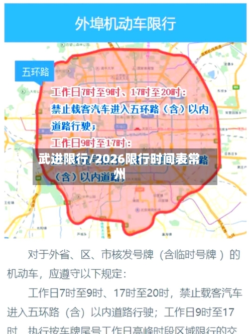 武进限行/2026限行时间表常州