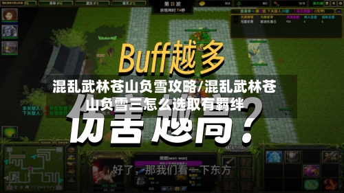 混乱武林苍山负雪攻略/混乱武林苍山负雪三怎么选取有羁绊